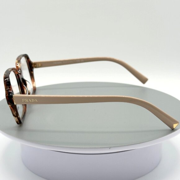 Prada Eyeglasses Frames PR A02V Havana Caramel Square 51-17-145 - Picture 4 of 10